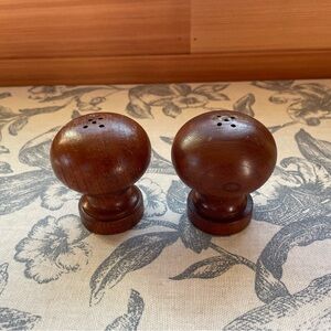 Vintage MCM Wooden Salt and Pepper Shakers